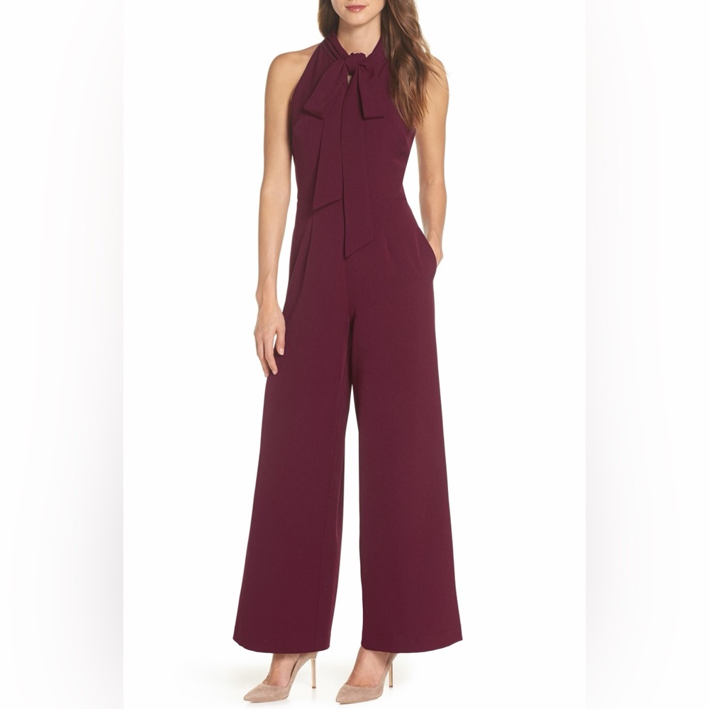 Julia Jordan Deep Wine Jumpsuit